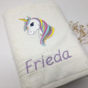 Unicorn Unicorn guest towel / hand towel / bath towel 470-500 g/meter Personalized name embroidery Pegasus Gold
