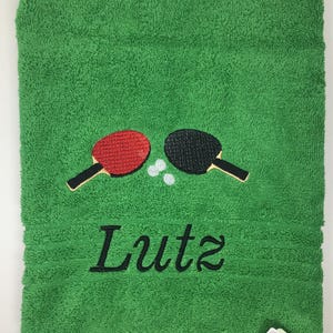 Guest towel / hand towel / bath towel 500 g/meter table tennis sport 04 name embroidery embroidery personalized tabletennis image 12
