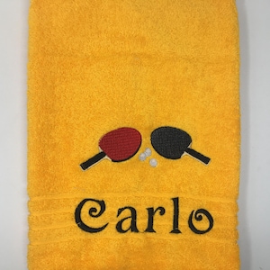 Guest towel / hand towel / bath towel 500 g/meter table tennis sport 04 name embroidery embroidery personalized tabletennis image 13