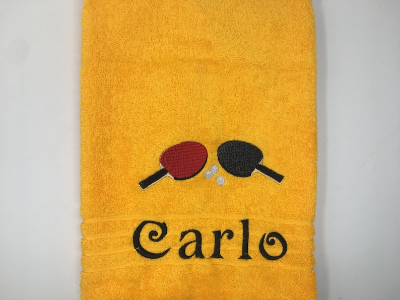 Guest towel / hand towel / bath towel 500 g/meter table tennis sport 04 name embroidery embroidery personalized tabletennis image 13