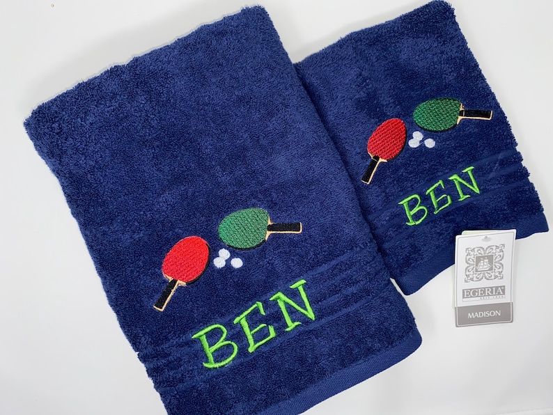 Guest towel / hand towel / bath towel 500 g/meter table tennis sport 04 name embroidery embroidery personalized tabletennis image 14