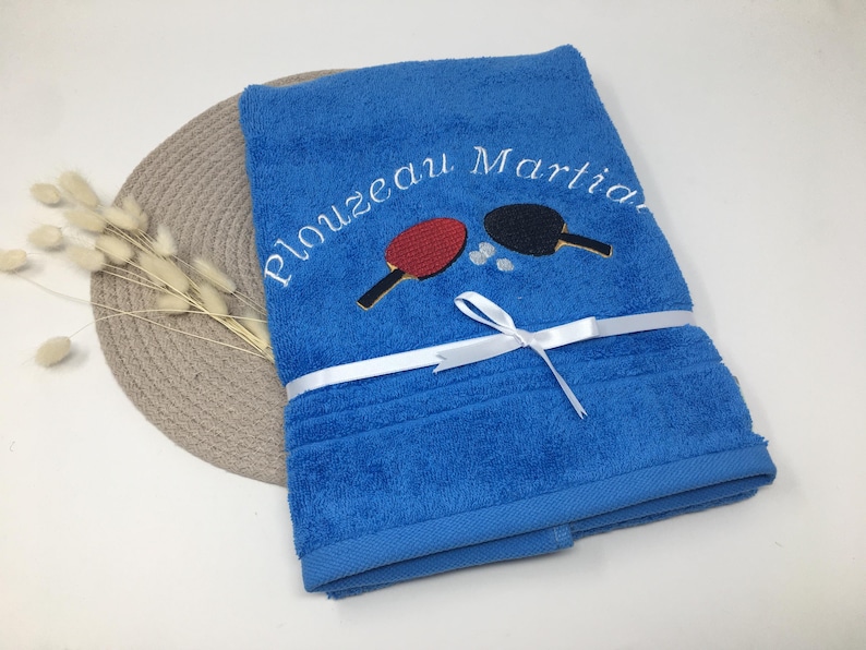Guest towel / hand towel / bath towel 500 g/meter table tennis sport 04 name embroidery embroidery personalized tabletennis image 3