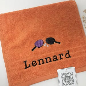 Guest towel / hand towel / bath towel 500 g/meter table tennis sport 04 name embroidery embroidery personalized tabletennis image 17