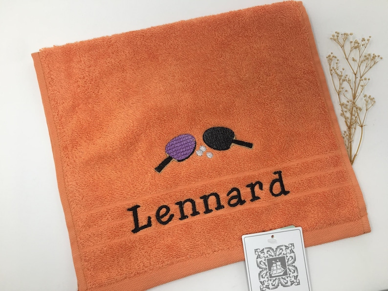 Guest towel / hand towel / bath towel 500 g/meter table tennis sport 04 name embroidery embroidery personalized tabletennis image 17
