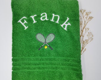 Towel Bath Towel Guest Towel 500 g/meter Personalized Sport 08 Tennis Badminton Squash Tennis Racket Name Embroidery Embroidery Fitness