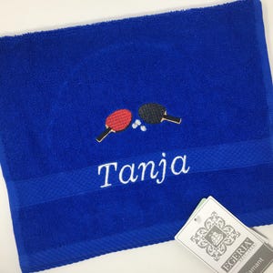 Guest towel / hand towel / bath towel 500 g/meter table tennis sport 04 name embroidery embroidery personalized tabletennis image 16