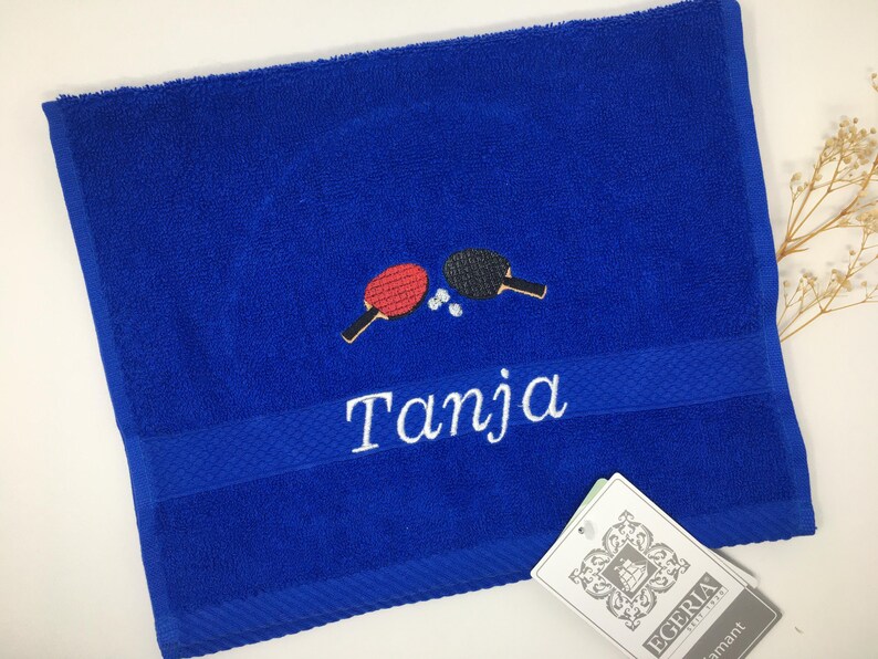 Guest towel / hand towel / bath towel 500 g/meter table tennis sport 04 name embroidery embroidery personalized tabletennis image 16