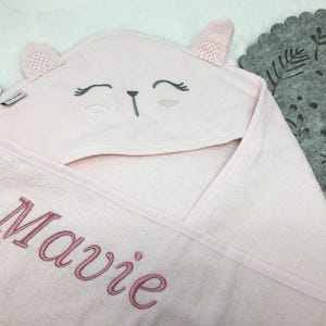 Towel Baby Hooded Towel Hooded Bath Towel Hooded Towel Bath Towel Personalized Rabbit Bunny Rabbit Ears Name Embroidery Embroidery