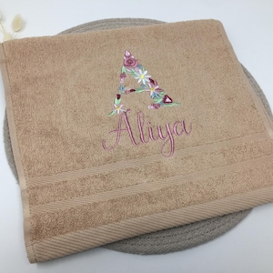 Monogram Initials Guest Towel/Hand Towel/Bath Towel 500 g/meter Personalized Name Embroidery Name Embroidery