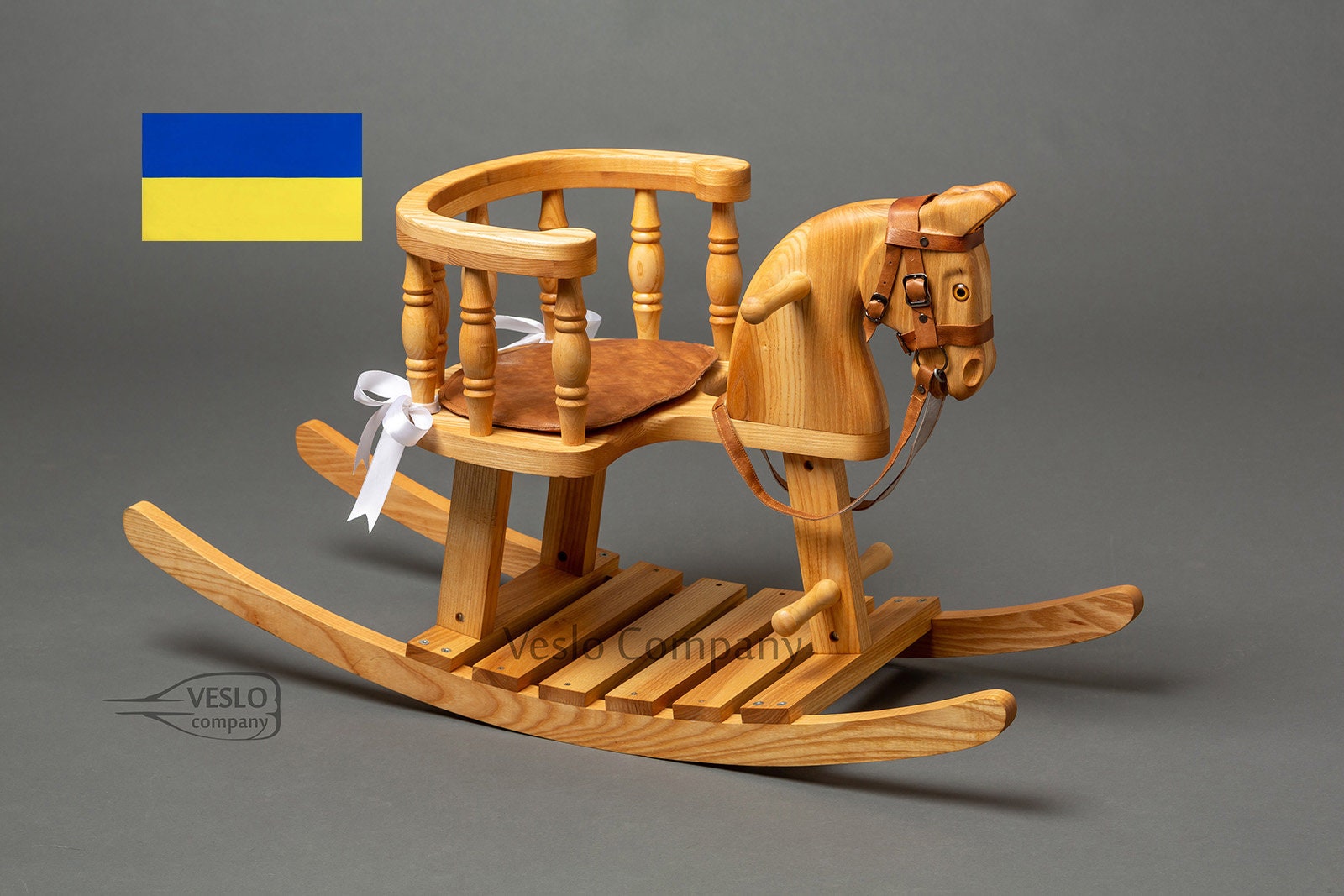 Christmas Rocking Horse - Traditional Wooden Rocking Horse - Baby Wood Rocking Horse for Christmas - Birthday Rocking Horse Toy - HANDMADE