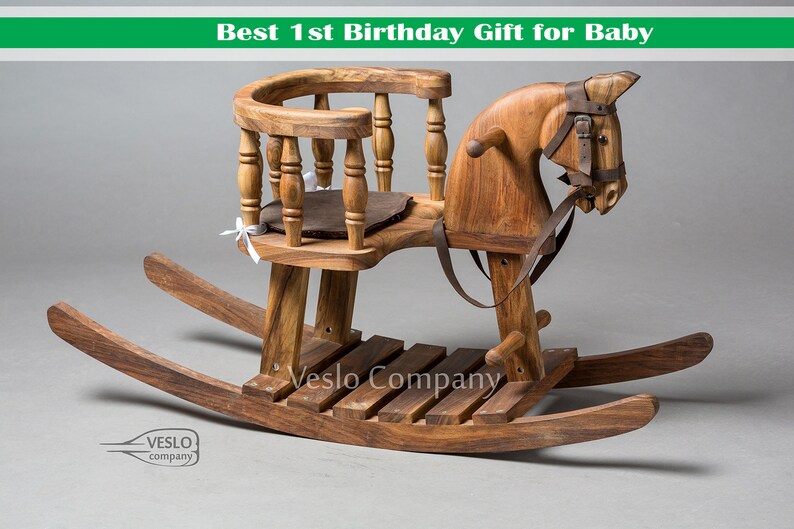 Christmas Rocking Horse Ride on wooden horse Best Gift for Baby Wander Herald Royal Toy Classic English Rocking Horse