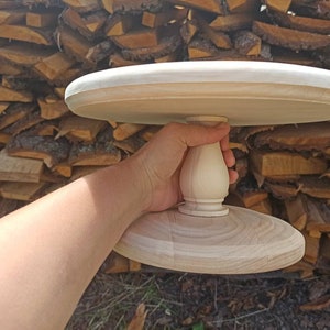 Medium 30 cm Linden Cake Stand - Wooden cake stand, Wedding Cake Stand, Rustic Cake Stand, Wood Cake Stand