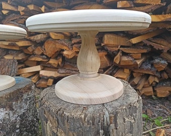 Small 25 cm Linden Cake Stand - Wooden cake stand, Wedding Cake Stand, Rustic Cake Stand, Wood Cake Stand