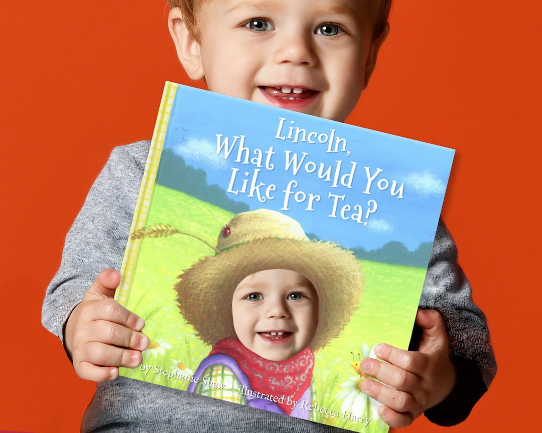 Personalized Book for Baby, Toddler Unique Baby Gift Tea, Colors