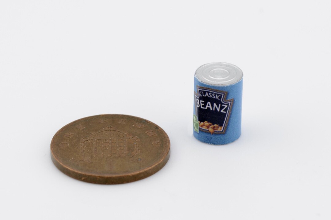 1/12th Scale Dollhouse Miniature Tin of Beans - Etsy