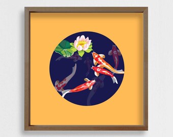 Koi Fish Pop Art. Digital Download by Jill Kang