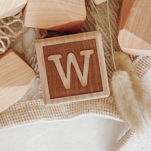 Neutral Baby Gift, new mom gift custom Wood Block new parent Birth Stats Nursery Decor Baby Announcement baby newborn Classic Font 2 or 6 image 1