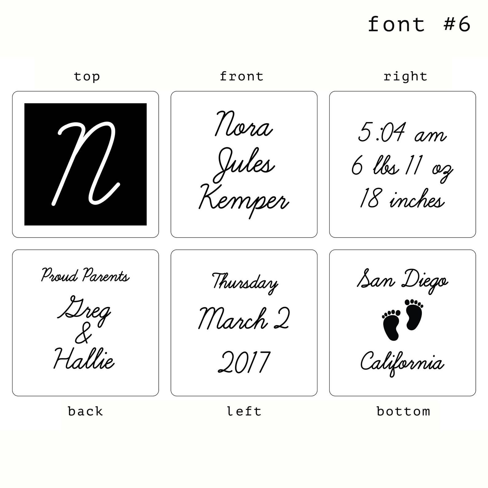 Baby Shower Gift Newborn Baby Gift Block Custom Baby Block New - Etsy