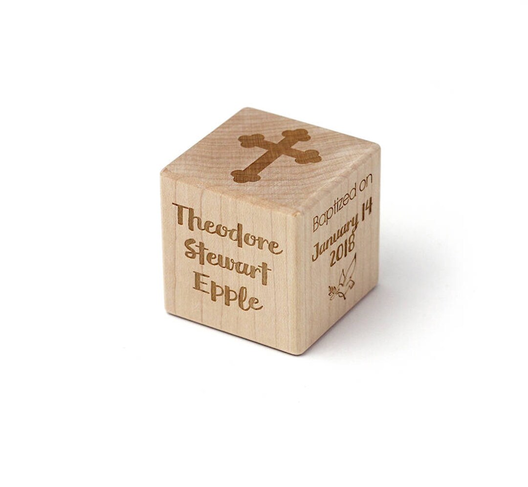 Baptism Christening Dedication Catholic Gift Block Personalized Gift ...