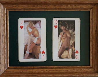 Vintage Playboy Framed Playing Cards