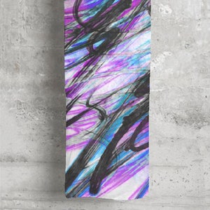 Art Scarf Purple Blue Visionary' image 1