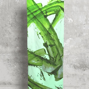 Grüner Schal &quot;Wiederbeleben&quot; große Satin Charmeuse