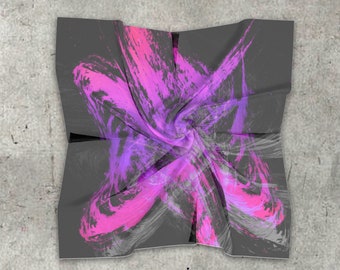 Poly Chiffon Square Scarf "Excitement"