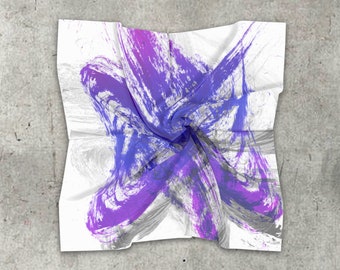 Oversized Square Scarf "Violet Passion"