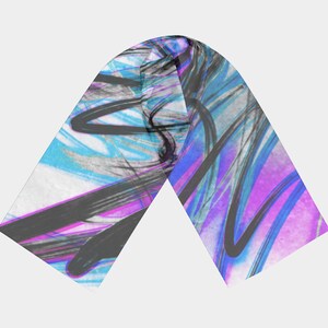 Art Scarf Purple Blue Visionary' image 4