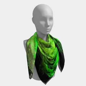 Vibrant Lime Green Square Scarf Limewire image 2