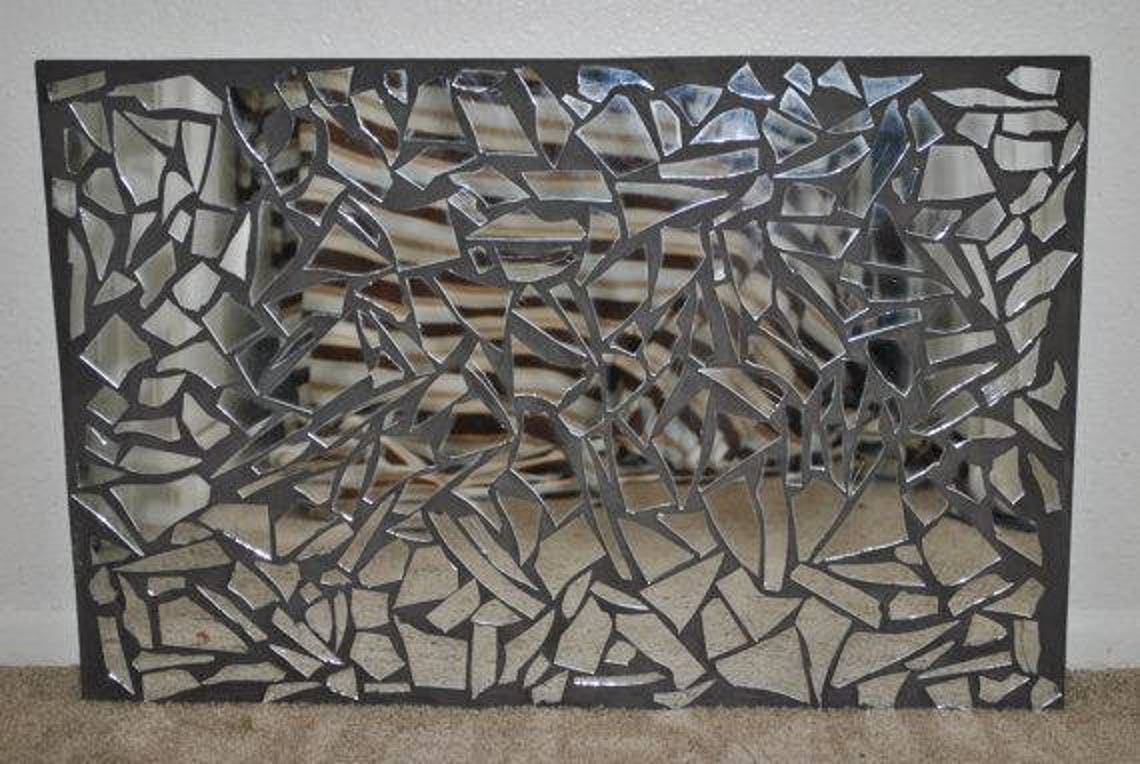 MEDIUM BOX Broken Glass Mirror Mosaic Tesserae Pieces Etsy