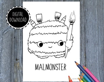 Kawaii Malvorlagen Etsy