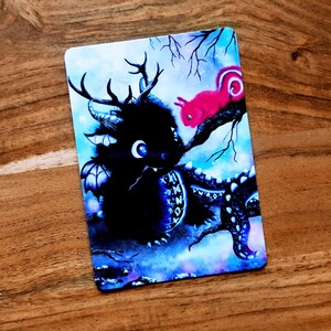 Kawaii Drachen Postkarte, Nidhöggr  Wikinger, Viking  Grußkarte