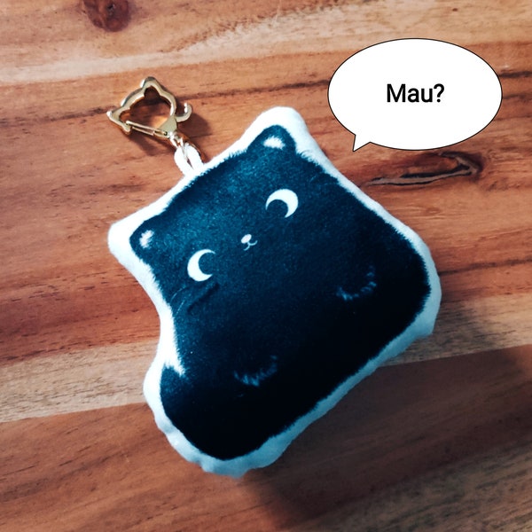 Porte-clés peluche Tomcat Moo, peluche, pendentif chat kawaii