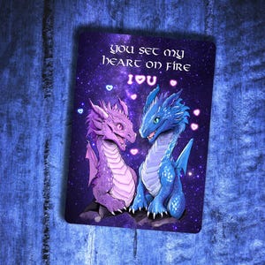 Drachen Liebe Postkarte, , Valentinstag, Gothic Fantasy Rollenspiel