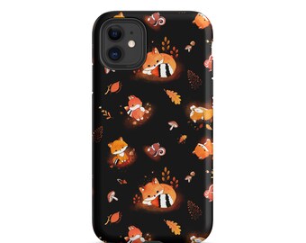 Süsse kawaii Füchse Hardcase iPhone Handyhülle, Smartphone Hülle, Herbst