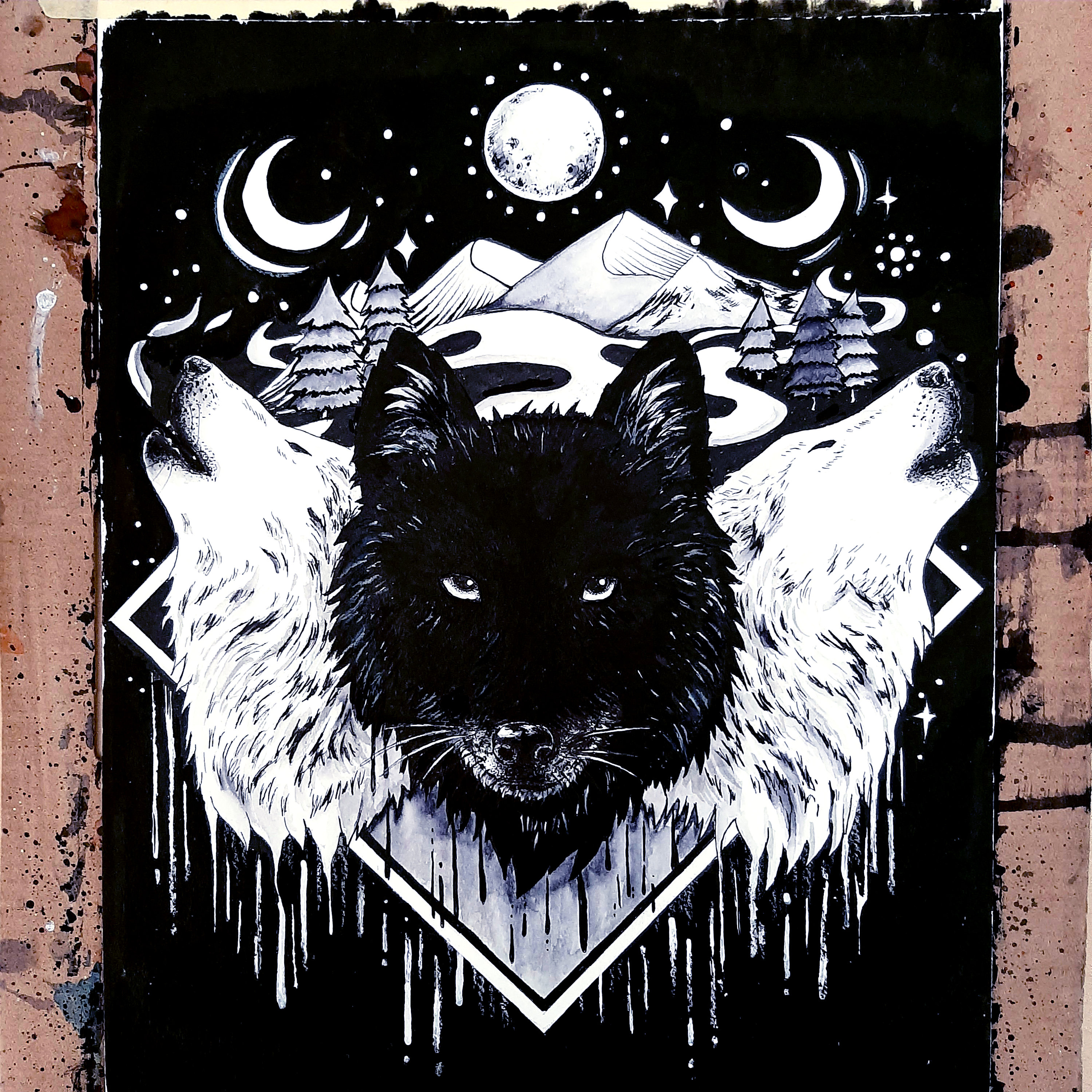 Wolf Rudel Poster Print Druck The Pack Bild Wölfe | Etsy