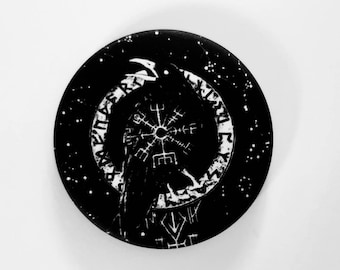 Viking Crow Magnet, Viking, Raven Fridge Magnet
