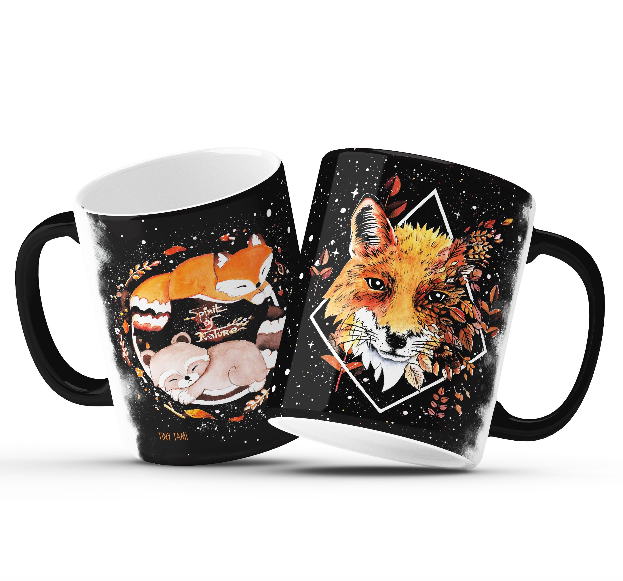 Fox coffee cup foxes cup forest animals raccoon coffee Etsy