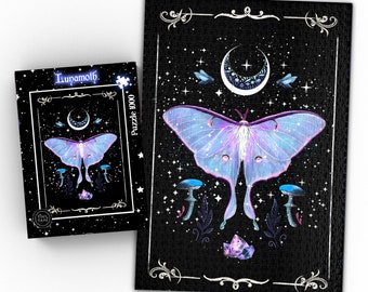 Purple Lunamoth Puzzle 1000 pieces, Gothic Moth