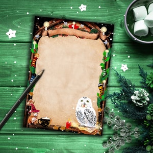Magischer Weihnachts Notizblock, 50 Blatt, Merry Christmas, Weihnachten, Briefpapier, Eule