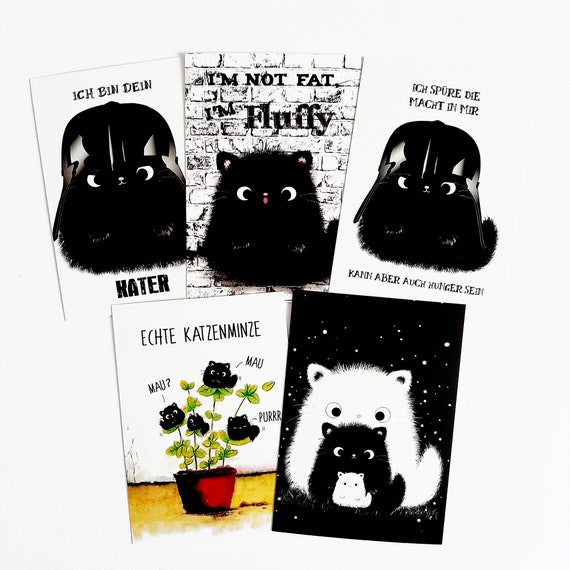 6 EICHHÖRNCHEN-POSTKARTEN Postkarten-Set mit 6 verschiedenen Motiven 