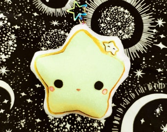 Kawaii star plush keychain, plush toy, shooting star pendant