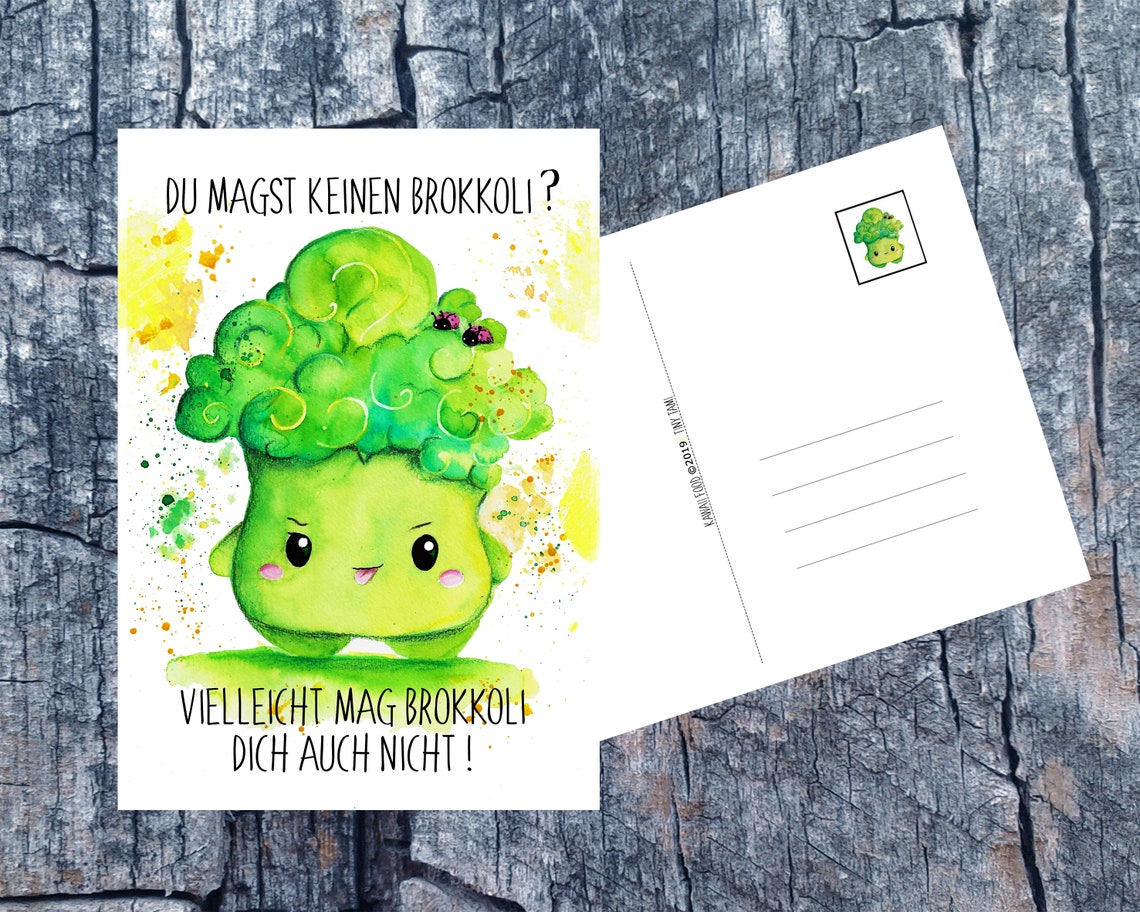 Brian Brokkoli Postkarte Brokkoli mag dich auch nicht Etsy