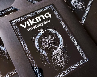 Bolsa Misteriosa Vikinga, bolsa sorpresa vikinga con postales, pegatinas, botones o imanes