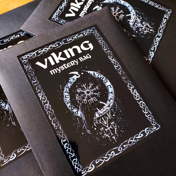 Viking Mystery  Bag, Wikinger Überraschungstüte mit Postkarten, Stickern, Buttons oder Magnete