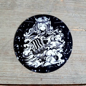 Viking Sticker, Sea Goddess Ran, Viking Ship Sticker