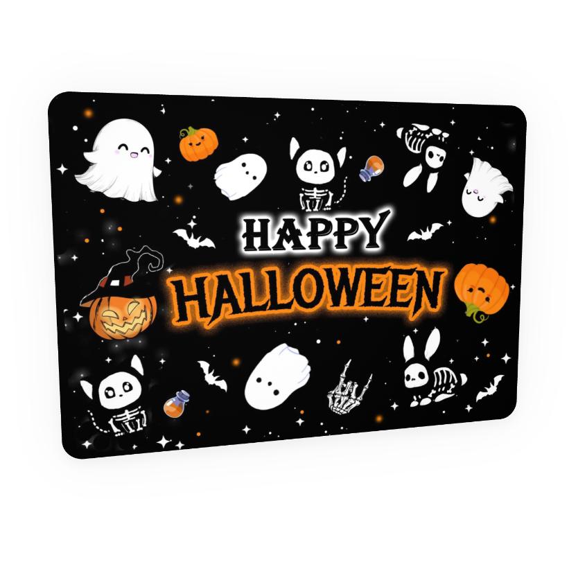 Halloween-Duschvorhang – Niedliche Geister, Kürbisse & Fledermäuse In Rosa, Aus Polyester, Inkl. Haken