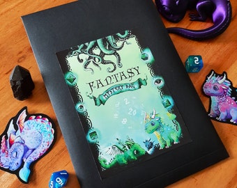 Fantasy Mystery Bag surprise bag on the theme of role-playing games, dragons, mythical creatures, Cthulhu