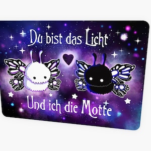 Moth Valentijnsdagkaart, ansichtkaart, jij bent de lichte, fluweelzachte, gotische liefdeskaart
